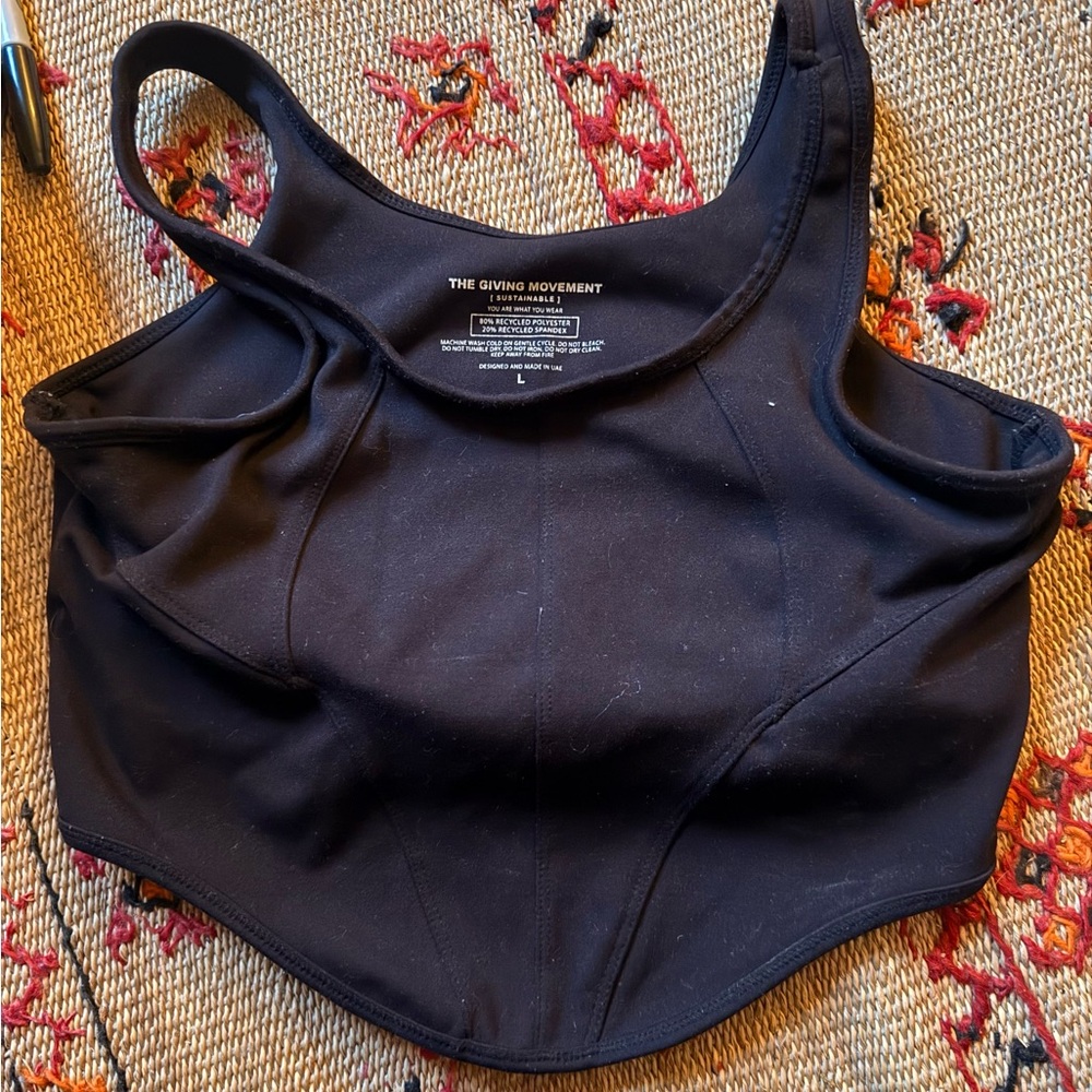 Black Women's cropped tank The Giving Movement